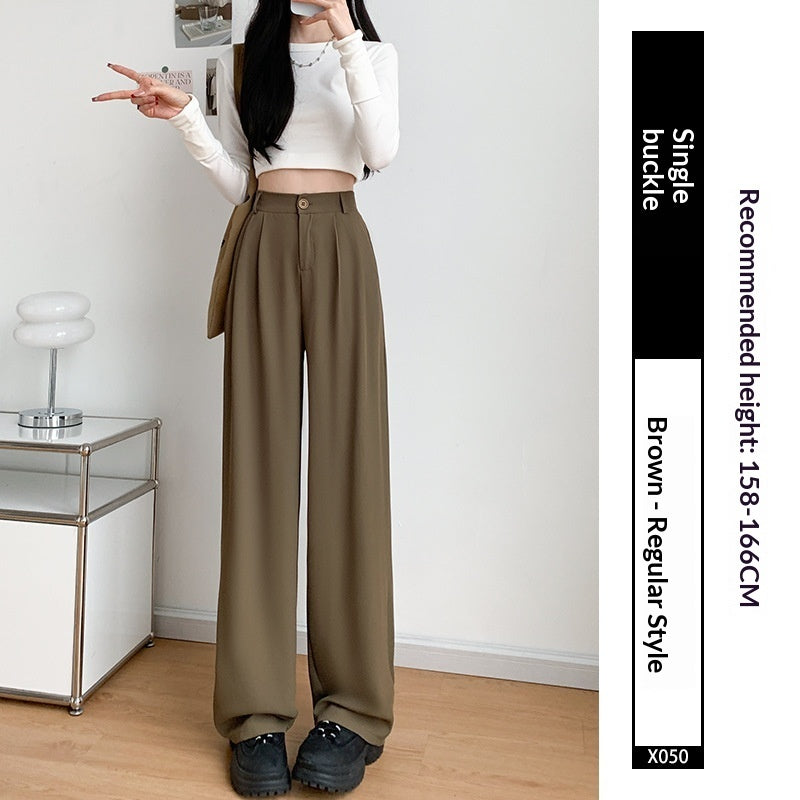Summer Drapey Casual Straight-Leg Thin Suit Pants