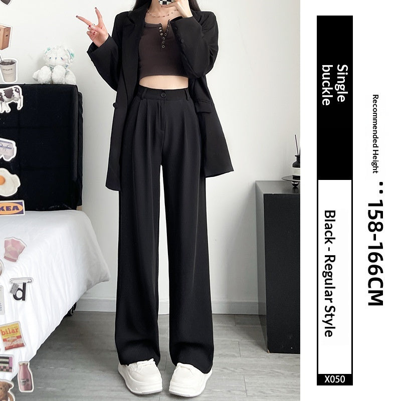 Summer Drapey Casual Straight-Leg Thin Suit Pants