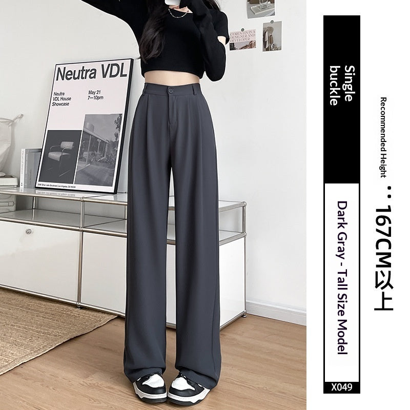 Summer Drapey Casual Straight-Leg Thin Suit Pants