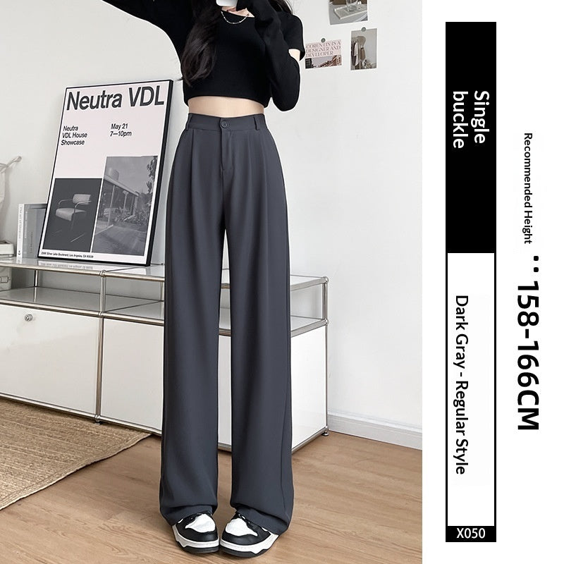 Summer Drapey Casual Straight-Leg Thin Suit Pants