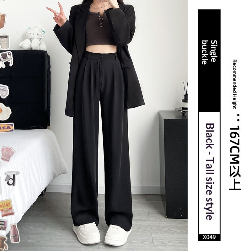 Summer Drapey Casual Straight-Leg Thin Suit Pants